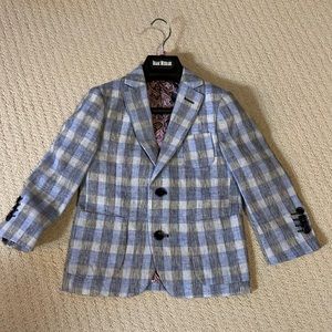 Isaac Mizrahi gingham blazer
